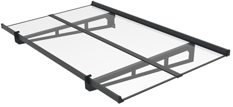 Schartec Aluminium-Vordach P1400 Aluminium-Vordach als Eingangsvordach, Haustürvordach, Eingangsüberdachung, Hauseingangsdach mit edlem Design