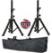 MP Essentials 35 mm Short Adjustable Aluminium Black PA Speaker Stand Kit 60KG With Carry Bag