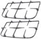 SPARES2GO Double Pan Support for Ariston Oven Cooker Hob (Pack of 2, 440mm x 223mm)