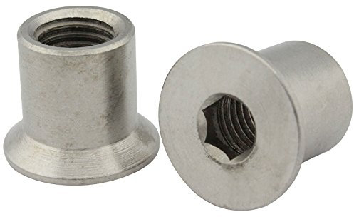 Hülsenmuttern mit Senkkopf und Innensechskant (ISK) - Antrieb - M8x16 - (5 Stück) - aus rostfreiem Edelstahl A1 (VA) - NIRO - SC9062 | SC-Normteile®