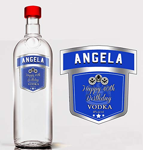 Personalised Vodka Bottle Label Custom Present - Any Wording