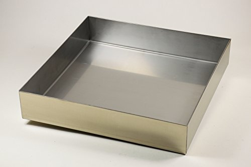 STM-Fulda Edelstahl Wanne | Ecken dicht verschweißt | Abtropfblech | Auffangwanne | Pflanzwanne | Stärke: 1 mm | 750 x 750 x 25 mm