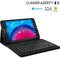 Karylax Seluxion – Funda universal con teclado francés AZERTY integrado Bluetooth para tablet táctil de 10,1'' [Samsung, Apple, ASUS, Amazon, Acer, Logicom, Polaroid, etc. Negro Danew Dslide 714 7