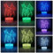 7 Color Changing Night Lamp 3D Atmosphere Bulbing Light 3D Visual Illusion LED Lamp for Kids Toy Christmas Birthday Gifts - Spiderman, Iron Man, Captain America (Heroes)