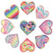 Choco Mocha 9CS Rainbow Hearts Iron On Patch for Clothing Iron On Patches for Girls Decorative for Kids Jeans Clothes, Mermaid Hearts