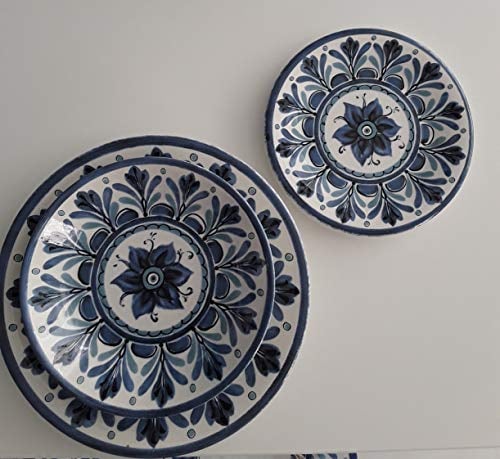 SERAFINO ZANI Set Piatti Ceramica Havana Blu