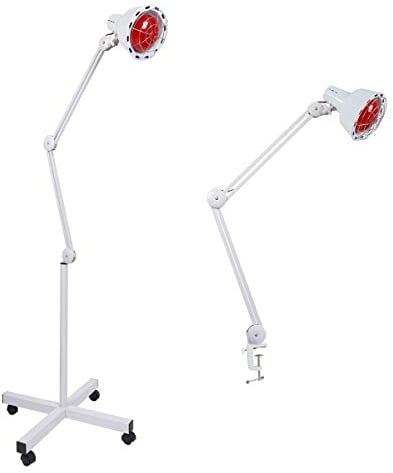 Longing Home Infrarotlampe,Infrarot-Wärmestrahler rotlichtlampe wärmelampe waermelampe Rotlicht Strahler Infrarotlichttherapie 275W Behandlung von Erkältungen und Muskelverspannungen