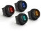 APIELE - 4 interruttori basculanti rotondi a LED, impermeabili, 2 posizioni on-off, SPST a 3 pin, 12 V, 20 A, per auto, barca, elettrodomestici KCD1-8-101NW, 4 colori