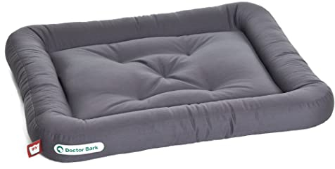 Doctor Bark Hundekissen - orthopädisches Hundebett, 95°C waschbar, hygienisch, robust & bequem (M - 75x65 cm, Grau)