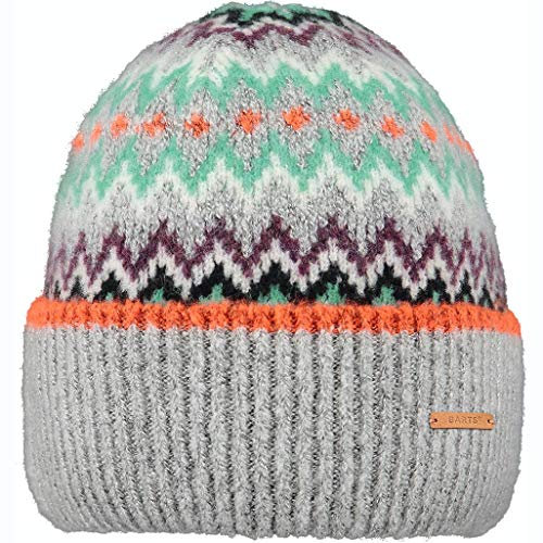 Barts W Cheslie Beanie Bunt-Grau, Damen Kopfbedeckung, Größe One Size - Farbe Heather Grey