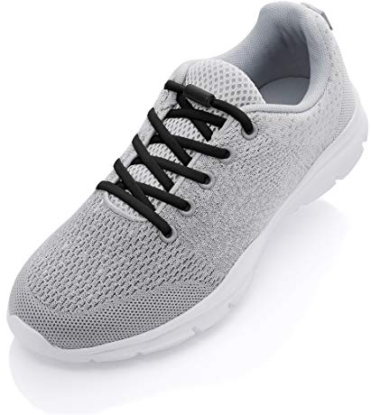 ALPHAPACE Pace Locks mit Metal Caps - 5mm breite elastische Schnürsenkel ohne binden, Slip-on Schnellverschluss aus Metall für Sport, Jugend & ältere Menschen, 100 cm, 1-Paar in Schwarz/Schwarz