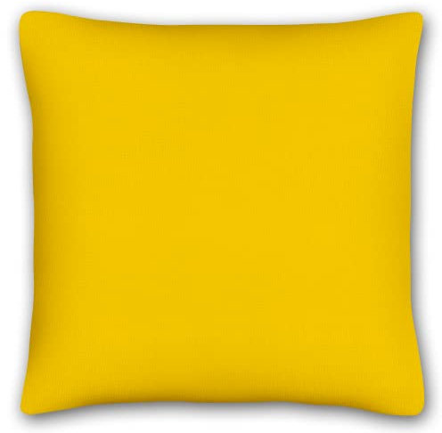 KiGATEX Kissenbezug 40x40 cm – 100% Baumwolle, weiche & langlebige Dekokissenhülle, waschbar, in vielen Farben – Ideal für Sofa, Bett & Wohnbereich - Gelb