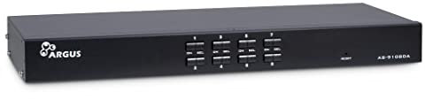 Inter-Tech KVM-Switch AS-9108DA 8-Port Rackmount DVI, 8xDVI/USB/Audio