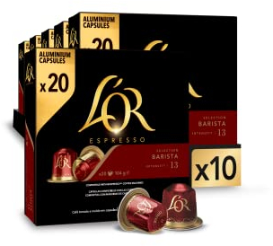 L'OR Espresso Cápsulas de Café Barista | Intensidad 13 | 200 Cápsulas Compatibles Nespresso (R)* - Amazon Exclusive