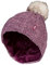 HEAT HOLDERS - Ladies Warm Knit Fleece Lined Cuffed Thermal Winter Bobble Hat with Pom Pom (One Size, Pink)