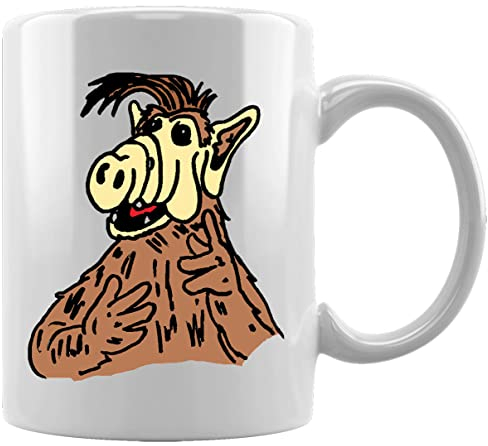 Alf Hässlich Bemalt Keramikbecher Weißes Kaffee Tee Wasser Tasse Büro Home Ceramic White Mug Cup