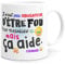 Mug Humour Collègue Fou Tasse Message Drôle Rigolo. Idée Cadeau Original pour Départ en Retraite Pot Mutation Travail Bureau Homme Femme pour Anniversaire Noël.