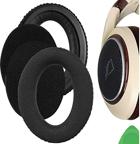 Geekria Comfort Mesh Fabric Replacement Ear Pads for Sennheiser HD505, HD515, HD518, HD555, HD558, HD559, HD569, HD579, HD589 Headphones Ear Cushions, Repair Parts (Black)