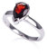 namana 925 Sterling Silber Granatring für Damen, Sterlingsilber Ring mit natürlichem Granat-Edelstein, Silberringe für Frauen mit birnenförmigen Granat-Edelsteinen, Ringgröße 57,5