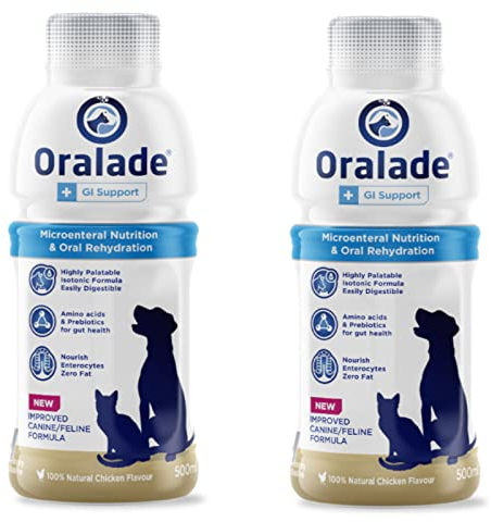 Oralade GI Support schmackhafte Lösung für Hunde und Katzen - Doppelpack - 2 x 500 ml