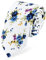 HOULIFE Herren Blumen Krawatten - Dünne Herrenkrawatte, Skinny Herren Krawatte Schmale Krawatte 6cm, Baumwoll Krawatten für den Täglichen Gebrauch In der Hochzeit, Party, 1/2 Stücke