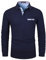 VMSUCIJ Poloshirt Herren Langarm Baumwolle Regular Slim Fit Plaid Denim Golf Polohemd M-3XL,Blau,XL