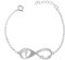 MI JOYA PERSONALIZADA - Pulsera Infinito Mujer Plata Personalizada con Nombre y Pies de Bebé - Regalo original para madre (Infinito Bebé)