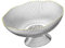 Frutero, Plato de Frutas Cuencos Decorativos con Orificios de Drenaje Base Desmontable Pedestal Frutero para Mesa Encimera Fruteros Decorativos para el hogar (Transparente)