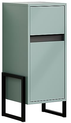 trendteam smart living - Matix - Kommode - Türkis - Badschrank mit Vollauszug-Schublade - (BxHxT) 36 x 80 x 35 cm - 2 Fächer, 1 verstellbarer Einlegeboden - kratzfest