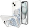 WORLDMOM iPhone 15 Case, Glitter Liquid Floating Colorful Glitter Waterfall TPU Case with Rotating Ring Kickstand for iPhone 15 [6.1 inch 2023] Silver