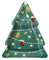 STC - 6 Assiettes Carton Forme Sapin NOËL 16.5X20CM Vert