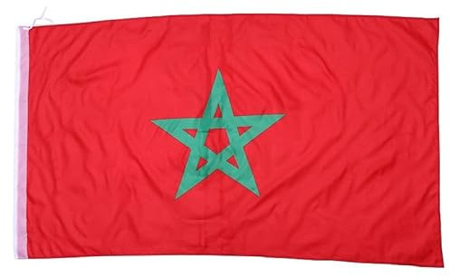 Hissflagge Flagge Fahne mit Ösen Fahnen Flaggen Nationalflagge 90x150 cm (Marokko)