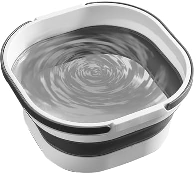 PRIMUZ Cubo para fregona, Cubo Plegable, Cubo para fregona de Limpieza pequeño de 15 l y 3,3 galones, Lavabo Plegable, Lavabo portátil, Cubo Plegable de Silicona para Limpieza de Cocina y casa de RV