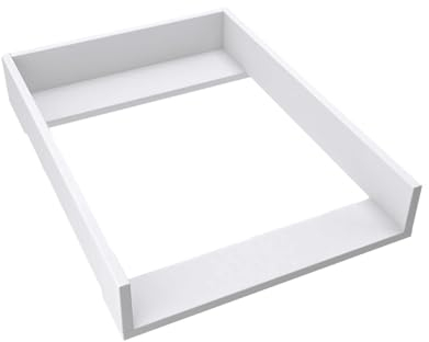 regalik Cambiador para Hemnes, Accesorio para Cómodas de 50 cm, Accesorio Desmontable para Cambiador, Paneles Frontales Rectos, Blanco, 72 cm x 54 cm