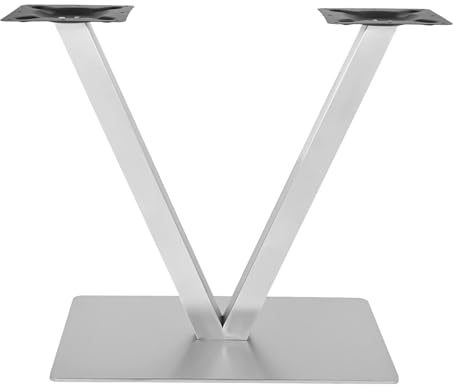 C-Juzarl Tischbeine Metall Tischgestell Tischkufen X-Form/V-Form Tischfuß Tischuntergestell Silber Edelstahl Untergestell Höhe 72cm / 70cm (V-Form 70cm)