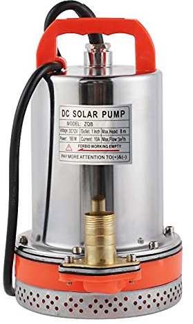 DC Submersible Pump, Solar Submersible Pump 8m Lift, 12v Swimming Pool Cleaning Device with 2.1meter Cable Suitable for Garden, Farm Irrigation, Water Tank Filling (12V)