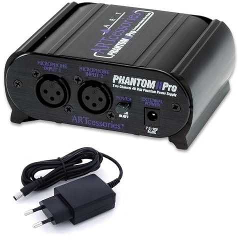 Art Phantom II Pro Phantomspeisung 2-Kanäle 48V + keepdrum Netzteil 9V