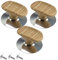 0XBIT Perillas para Cacerola, 3 Piezas Pomo Color Madera, Perilla Universal Con Tornillos, Resistencia a Altas Temperaturas, para Ollas de Cocina