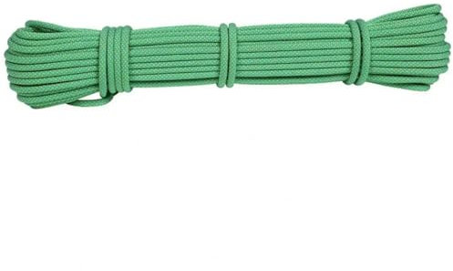 Ayztantine Outdoor Climbing Rope Outdoor Safety Rope Low Slip Rate Climbing 6MM Auxiliary Rope for Survival(Green)