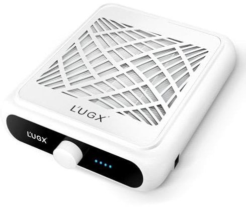 L'UGX Rechargeable Nail Dust Collector, Pa Professional Nail Vacuum Dust Collector Nail Tech Fan Extractor Powerful Suction Machine for Acrylic Nail Polishing, Perfect for Home Salon Use