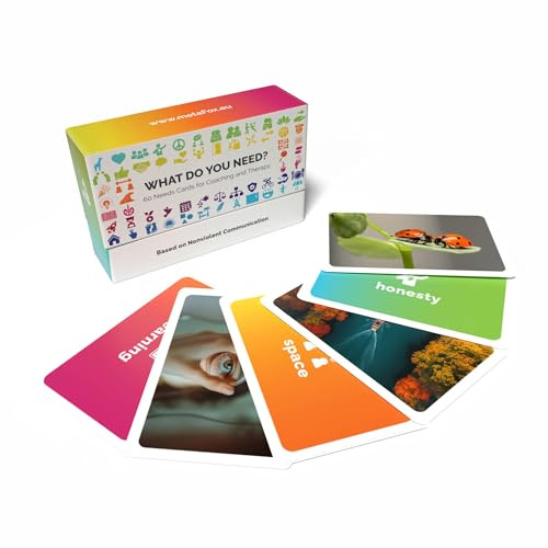 metaFox “What do you need?” Coaching Cards – 60 Needs Cards for Nonviolent Communication (NVC, Emotional Intelligence, Coaching, and Difficult Conversations). Ideal for Mindfulness & Self-Reflection.