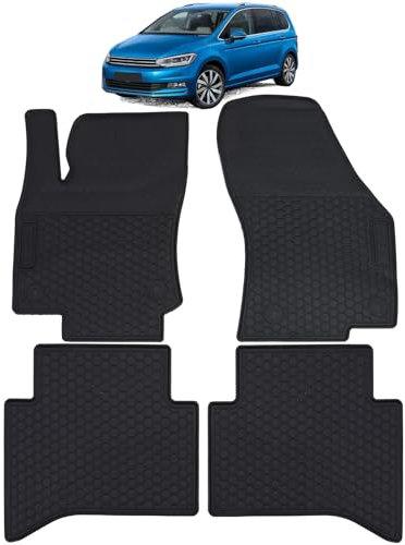 Auto Gummi Fußmatten Schwarz Premium Set für VW Touran II 5T ab 2015