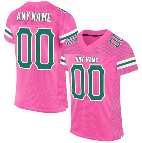American Football Custom Jersey for Men Women Youth Personalised Name Number Team Name Logo Jerseys Customise Sports T-Shirts Quick Dry Rugby Uniform Moisture Wicking Active Tops 17