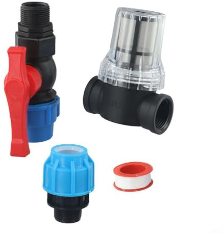 Adattatore per irrigazione a goccia in plastica per tubo dell'acqua, 20/25/32 m, connettore rapido con tubo di plastica per irrigazione a goccia da giardino (32 mm)