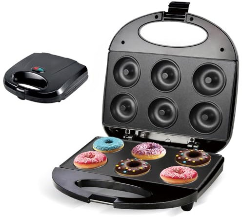 FEVKFTXF Doughnut Maker, Mini Baking Machine, Black