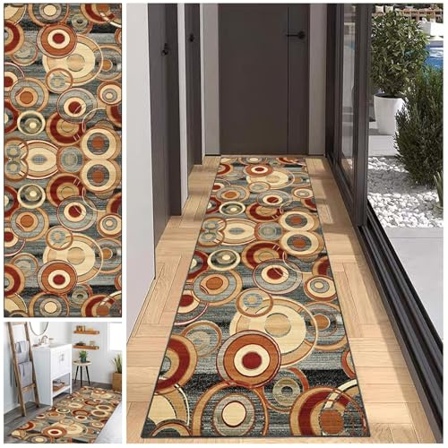 JaevKwzy Teppich Läufer Flur rutschfest Teppichläufer Flur Waschbar 100 x 300 cm, Lang Modern Küchenteppich, Flurläufer, Teppich Läufer für Flur, Küche, Korridor, Schlafzimmer, Wohnzimmer