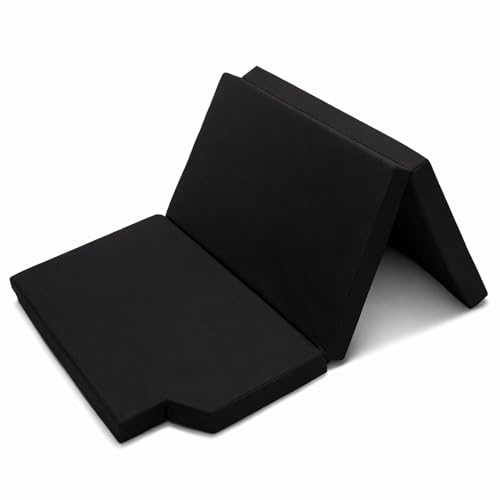GoldenGroup Auto Matratze 200cm x 115cm - Passend für Mercedes Marco Polo - Faltbare - Camping Matratze - Auto Camping Zubehör - Klappmatratze Velvet-Schwarz 8cm