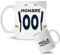 Taza Personalizada con nombre y dorsal de tu equipo preferido de Fútbol. Tazas de Desayuno personalizada. Regalo Original para Aficionados del Fútbol. Regalos Mundial. (Madrid)
