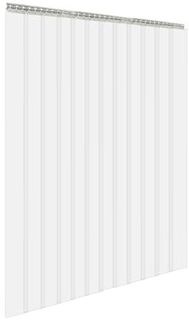 12 Stk PVC Türvorhang Transparente PVC-Lamellen Breite 18cm Streifenvorhang Lamellen Transparent Streifenvorhang PVC-Türvorhang für Lager und Garagenindustrie,Geeignete Türbreite 1.8m