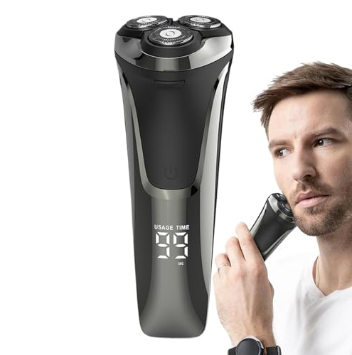 Elektrische Rucker für Männer Gesicht, Herren elektrische Rucker für | Nass trockenes LCD -Display wiederaufladbar waschbarer Rasierer Pflegekit f
